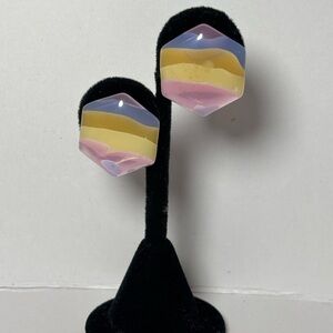 Multicolor Geometric Post Earrings